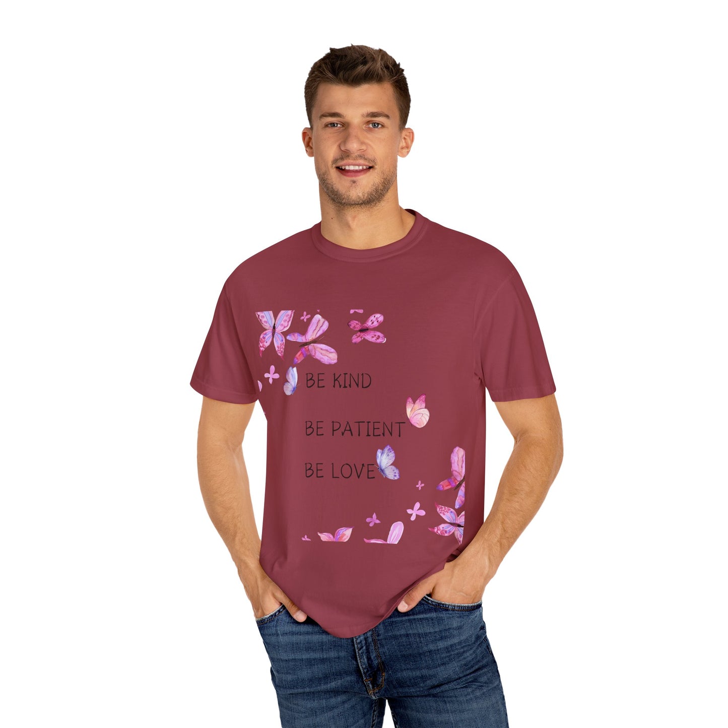 Unisex Garment-Dyed T-shirt with butterflies on the back |  best advice for you !