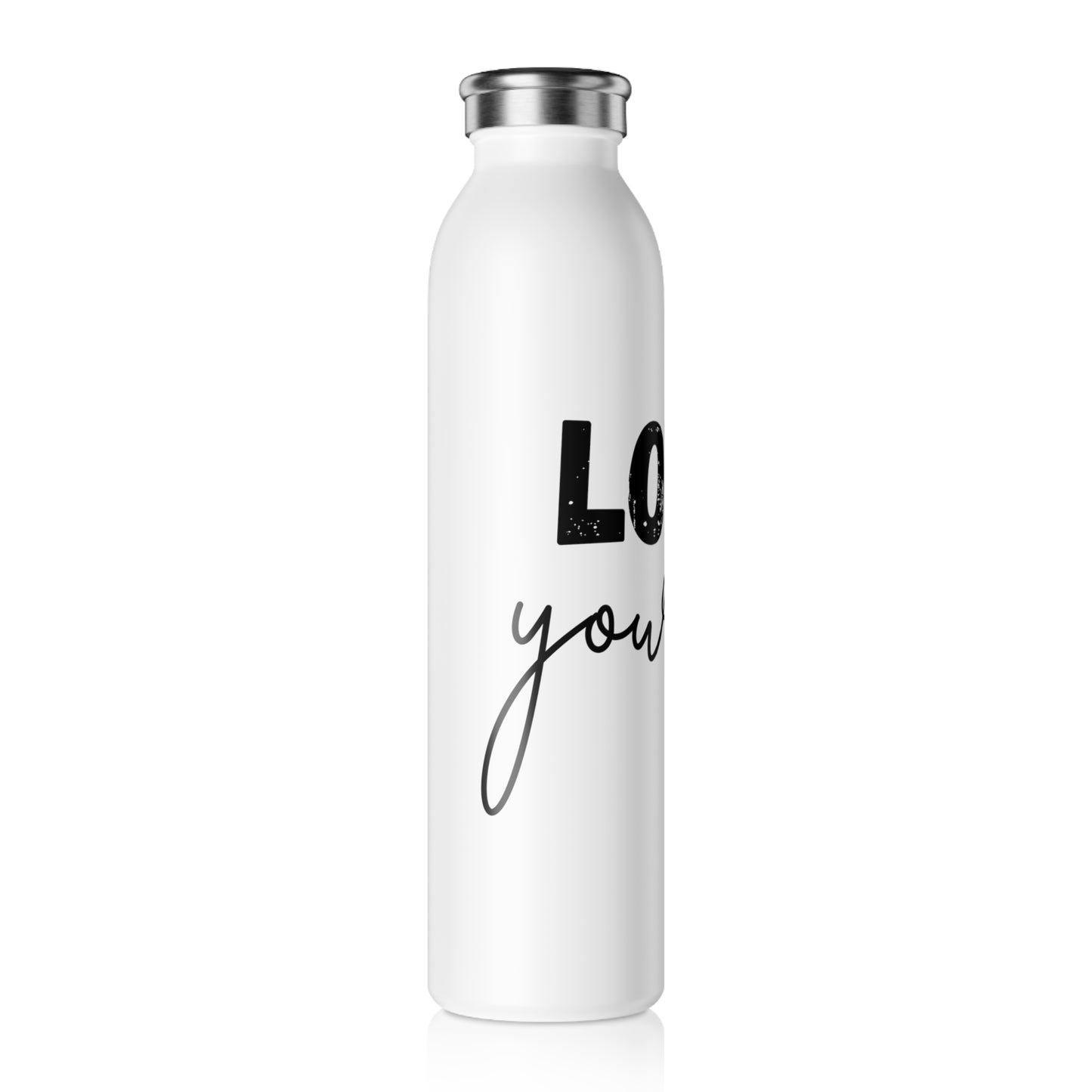 Slim Water Bottle | water bottle with motivational quote | pulse point store glassware