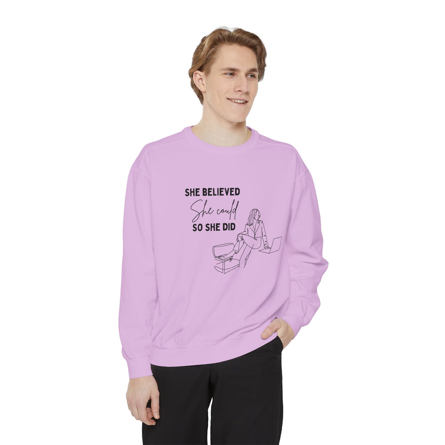 Unisex Garment-Dyed Sweatshirt design for women | inspirational women clothing | pulsepoint store