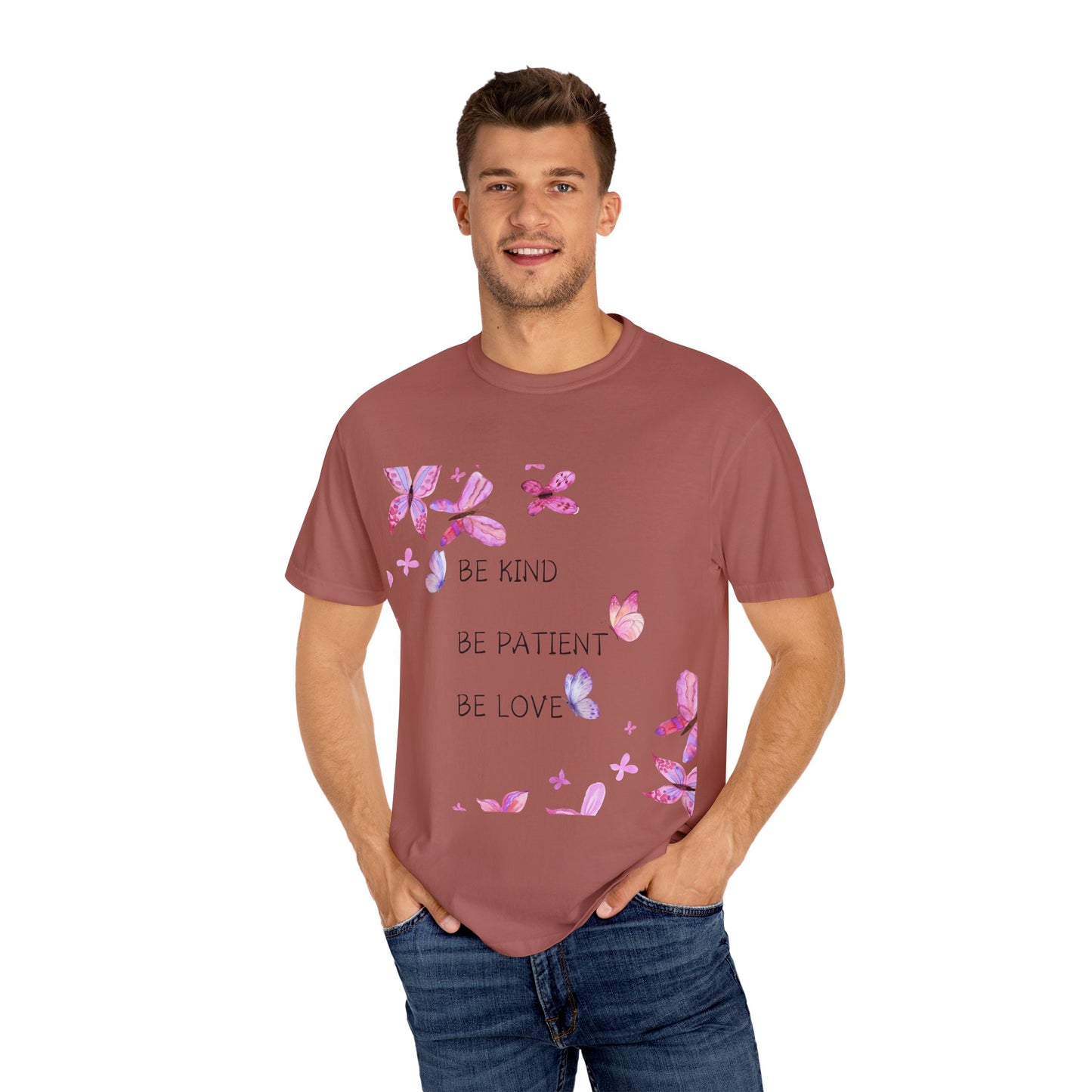 Unisex Garment-Dyed T-shirt with butterflies on the back |  best advice for you !