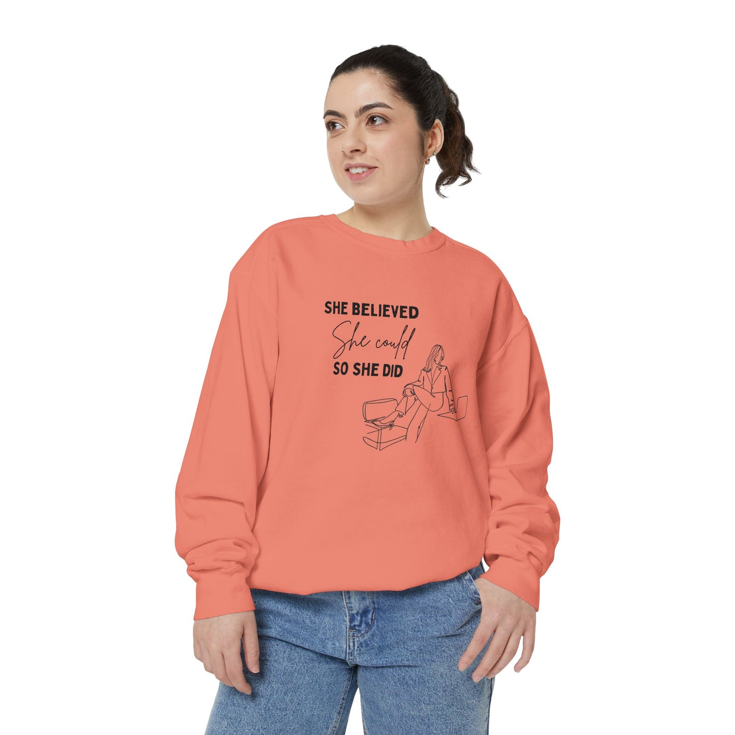 Unisex Garment-Dyed Sweatshirt design for women | inspirational women clothing | pulsepoint store