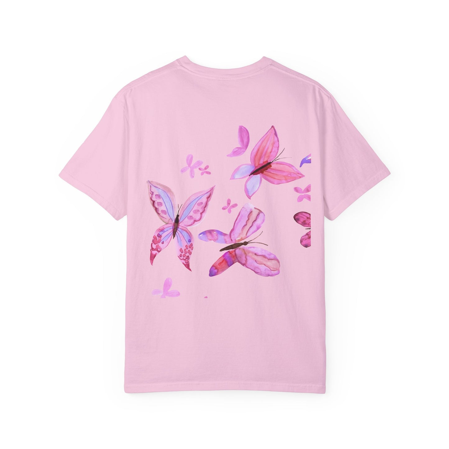 Unisex Garment-Dyed T-shirt with butterflies on the back |  best advice for you !