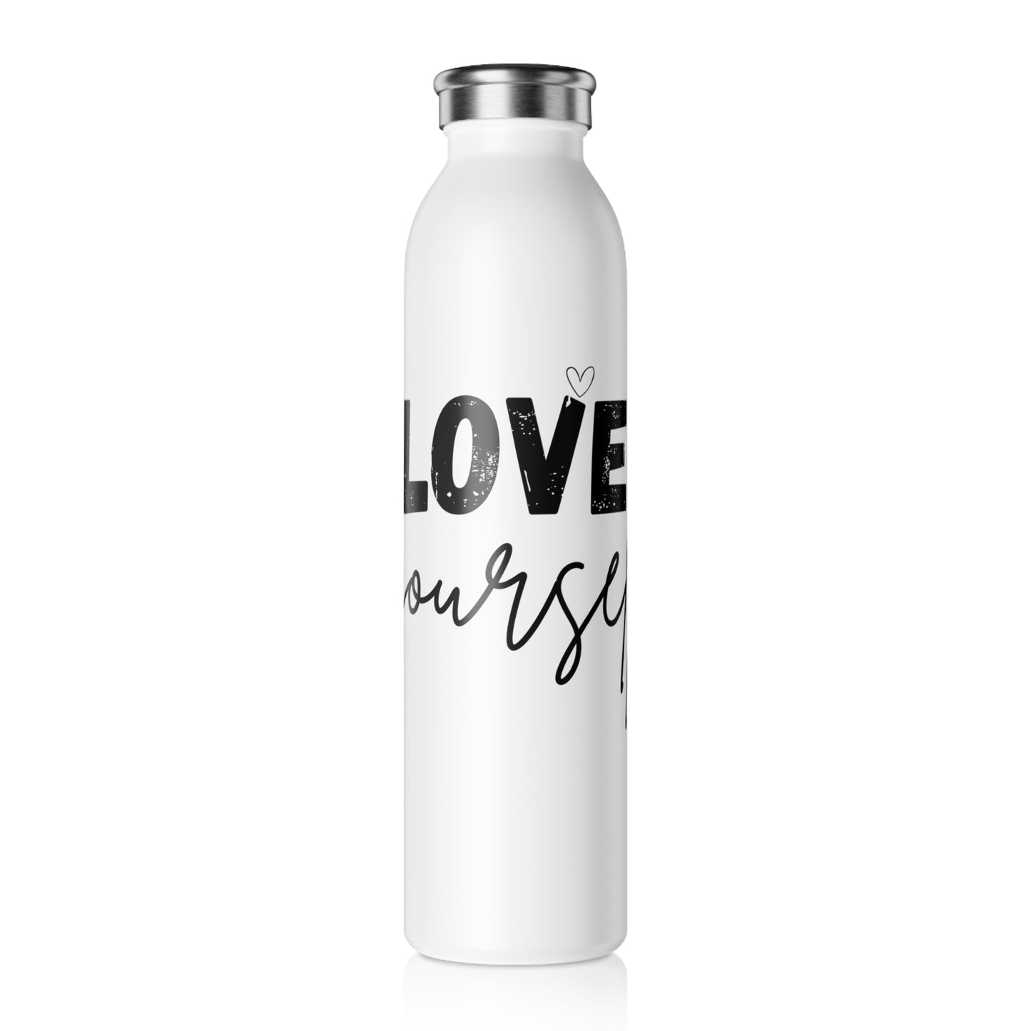 Slim Water Bottle | water bottle with motivational quote | pulse point store glassware