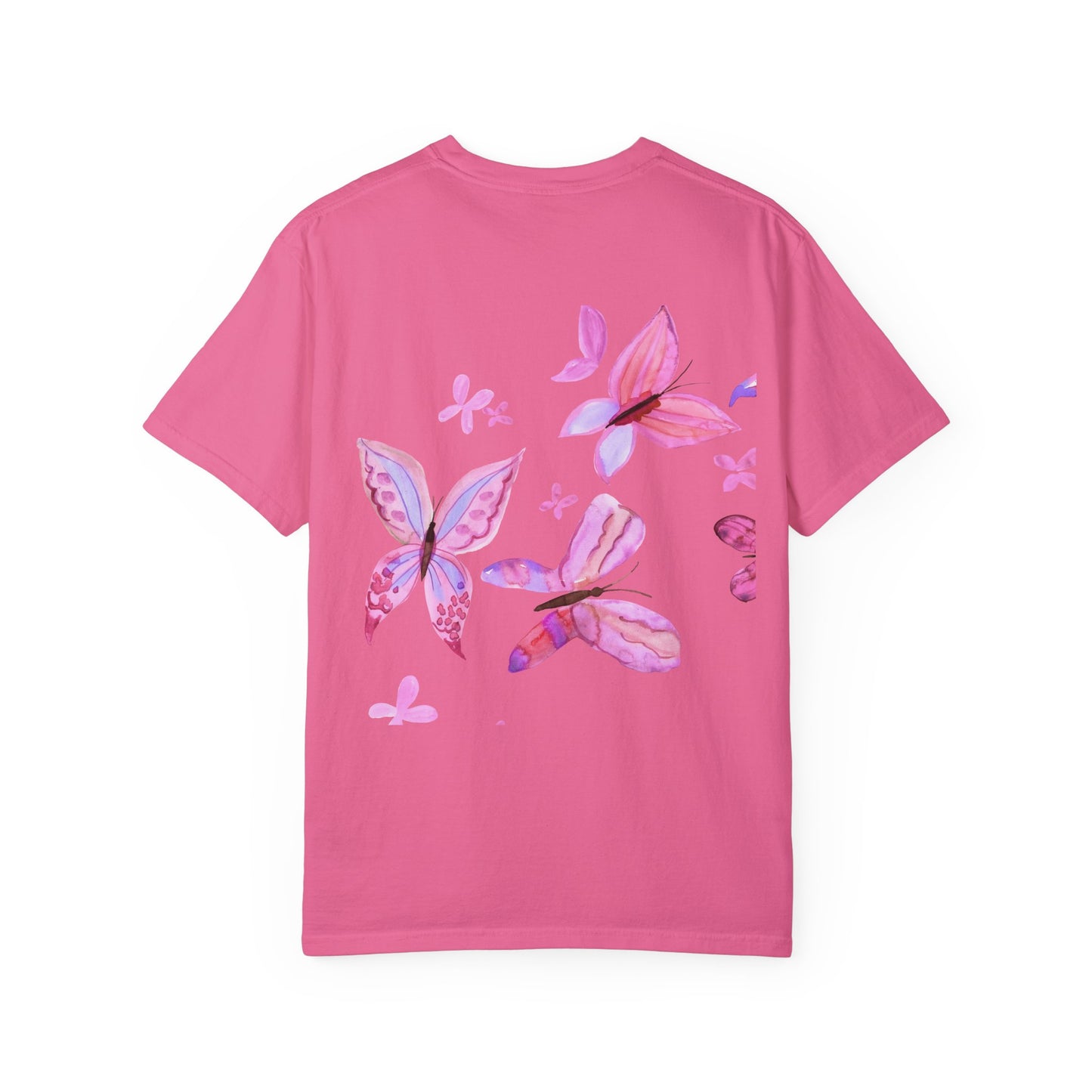 Unisex Garment-Dyed T-shirt with butterflies on the back |  best advice for you !