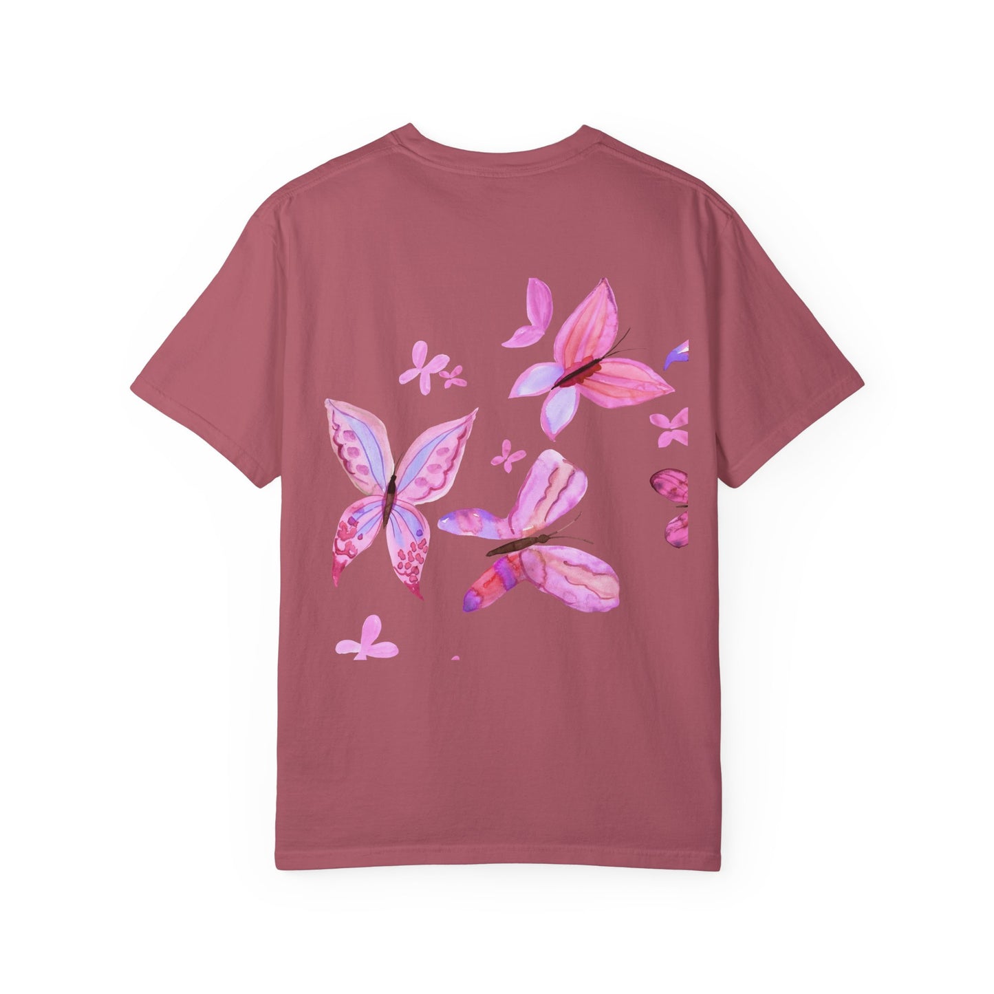 Unisex Garment-Dyed T-shirt with butterflies on the back |  best advice for you !