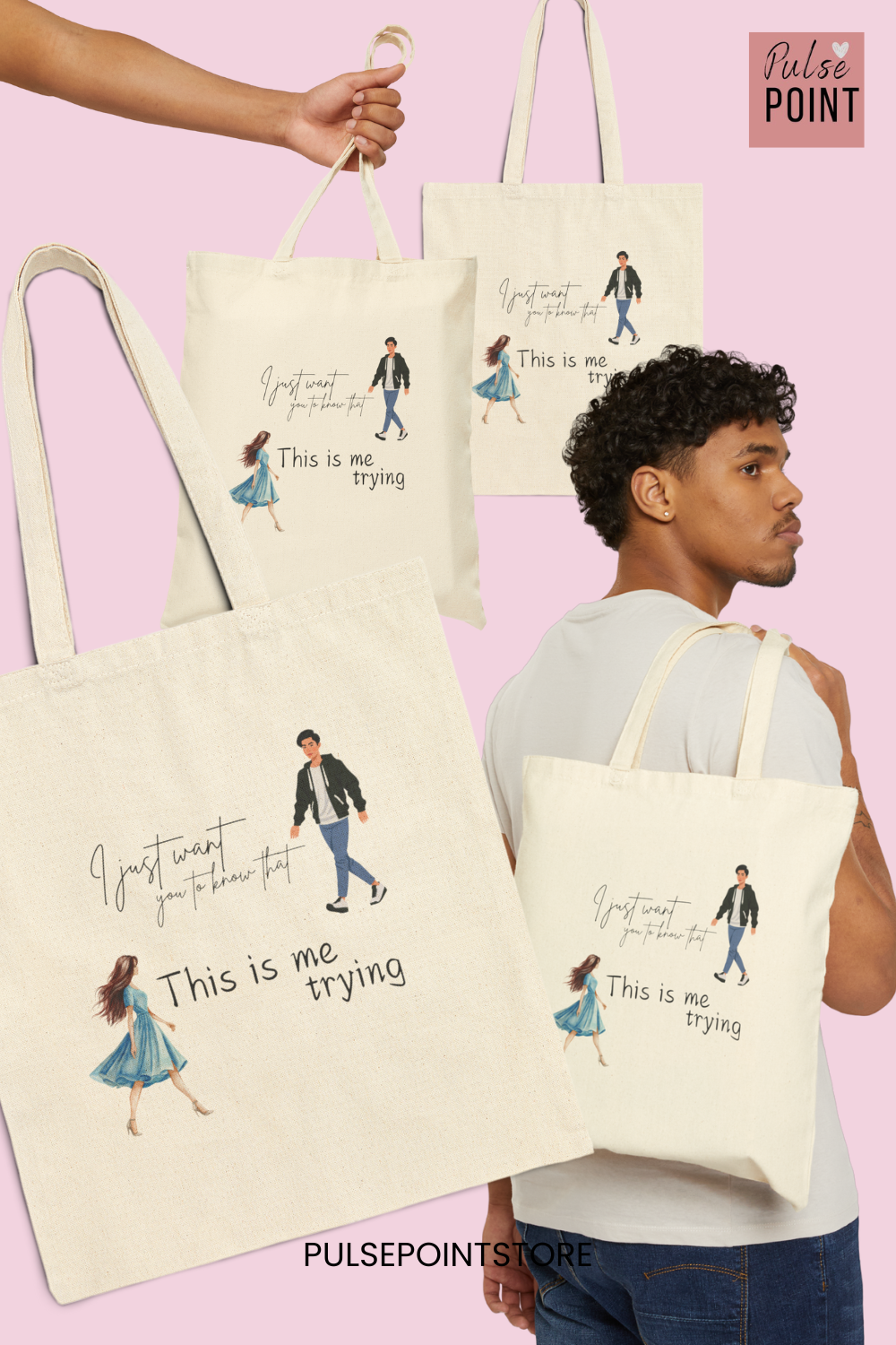 Cotton Canvas Tote Bag | tote bags with quote written | tote bags for girls