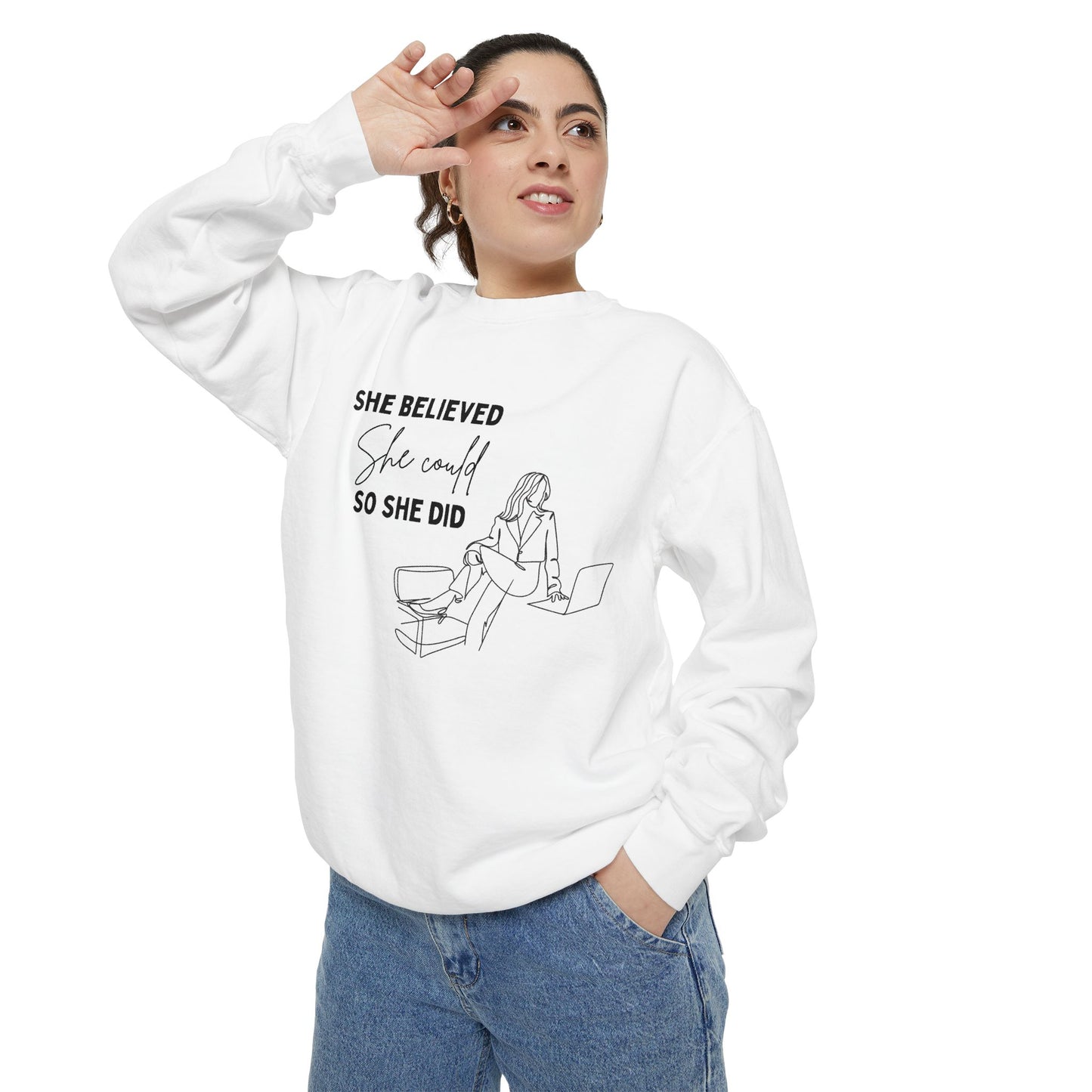 Unisex Garment-Dyed Sweatshirt design for women | inspirational women clothing | pulsepoint store