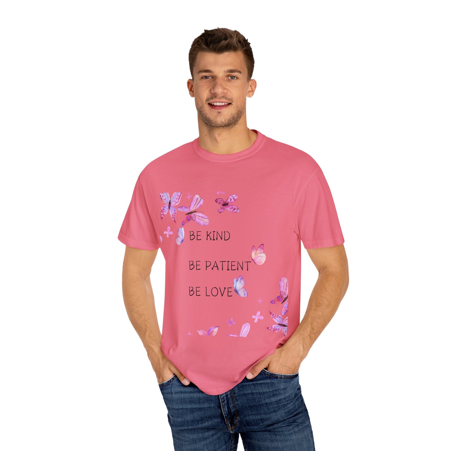 Unisex Garment-Dyed T-shirt with butterflies on the back |  best advice for you !