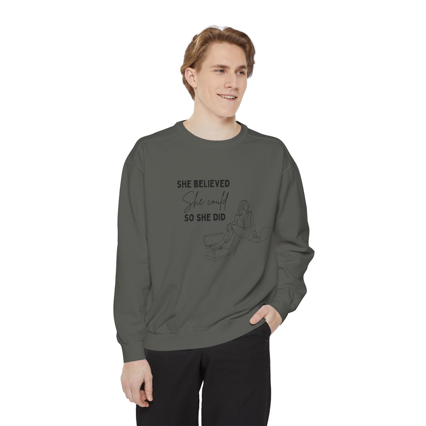 Unisex Garment-Dyed Sweatshirt design for women | inspirational women clothing | pulsepoint store