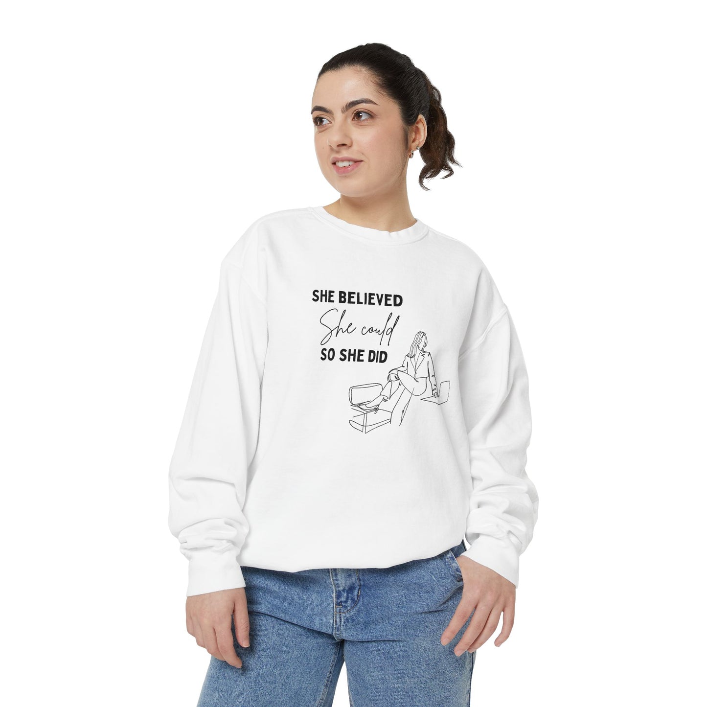 Unisex Garment-Dyed Sweatshirt design for women | inspirational women clothing | pulsepoint store