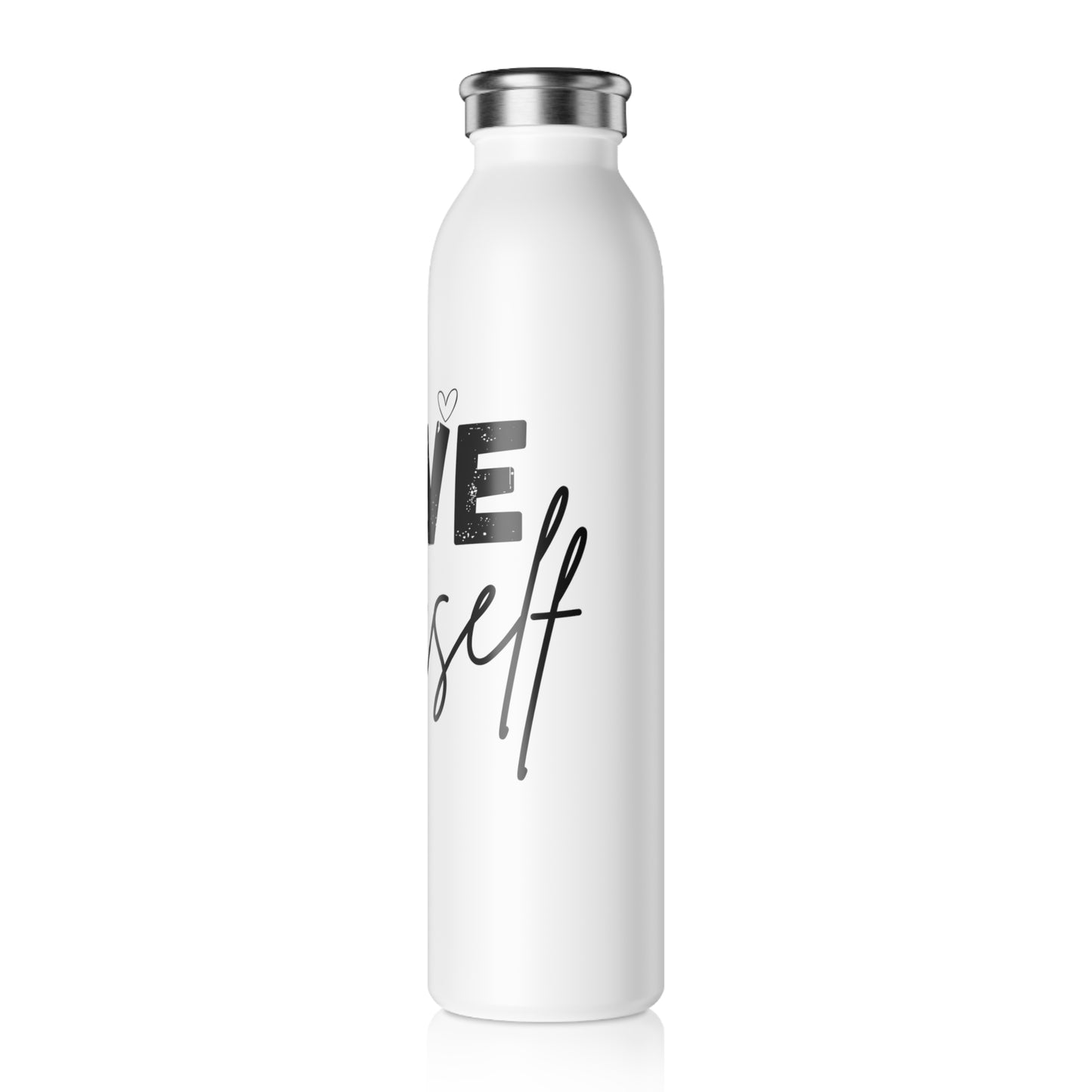 Slim Water Bottle | water bottle with motivational quote | pulse point store glassware