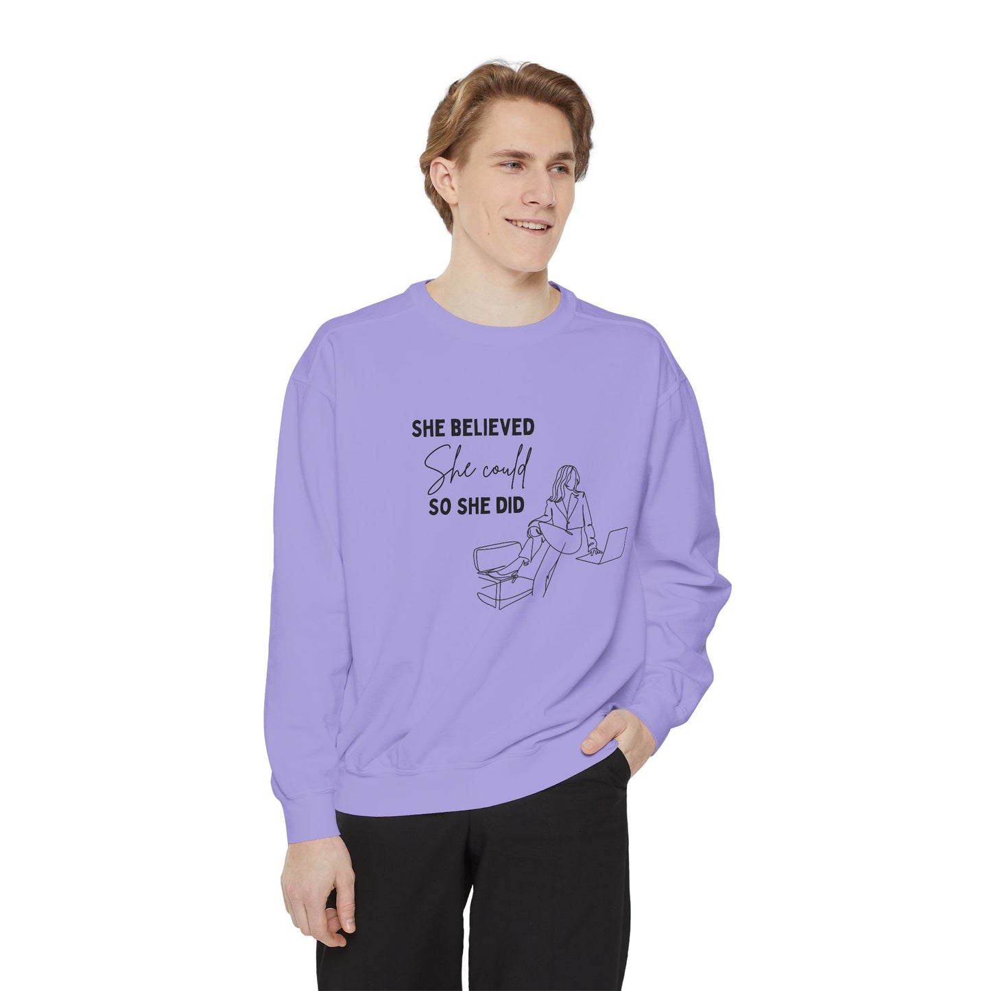 Unisex Garment-Dyed Sweatshirt design for women | inspirational women clothing | pulsepoint store