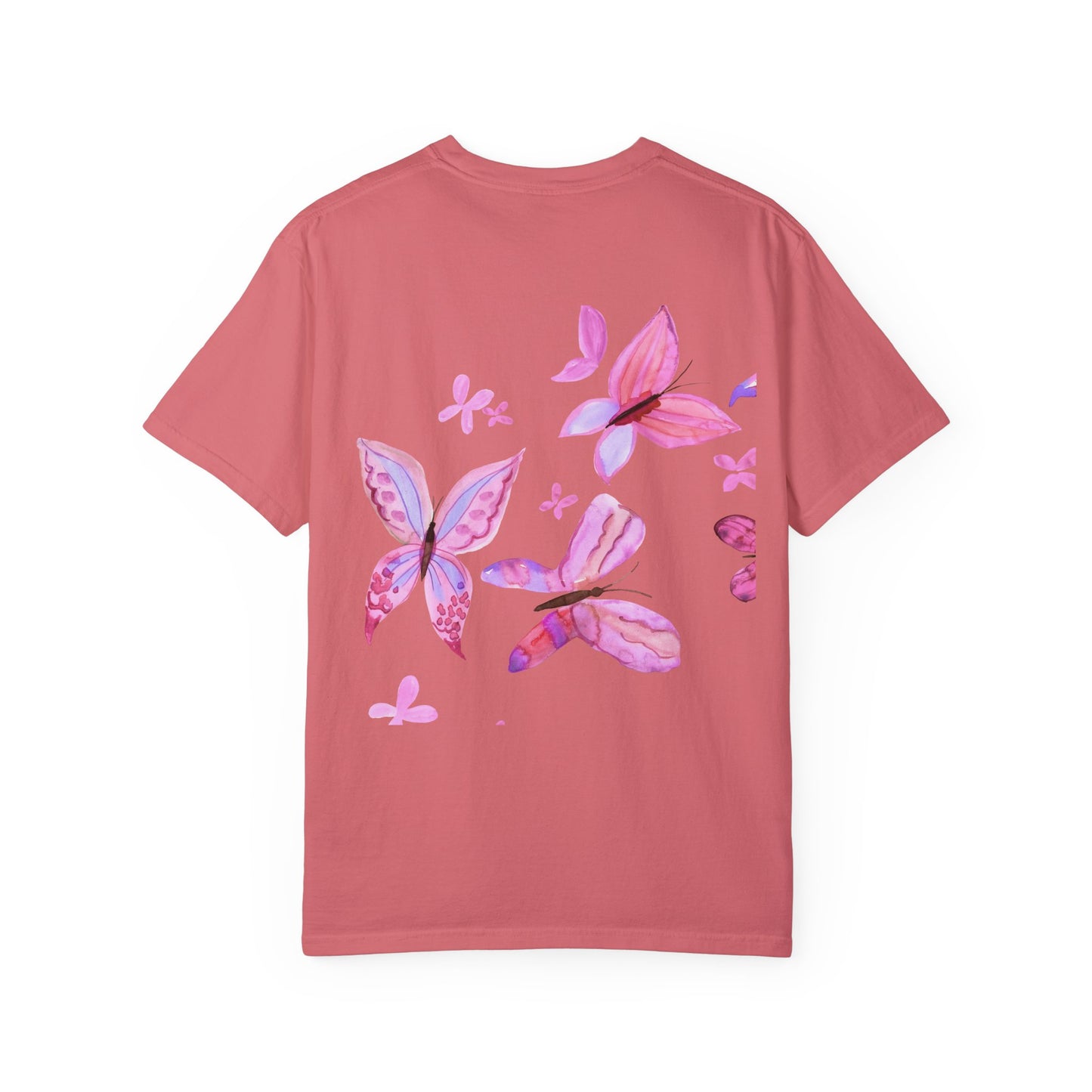 Unisex Garment-Dyed T-shirt with butterflies on the back |  best advice for you !