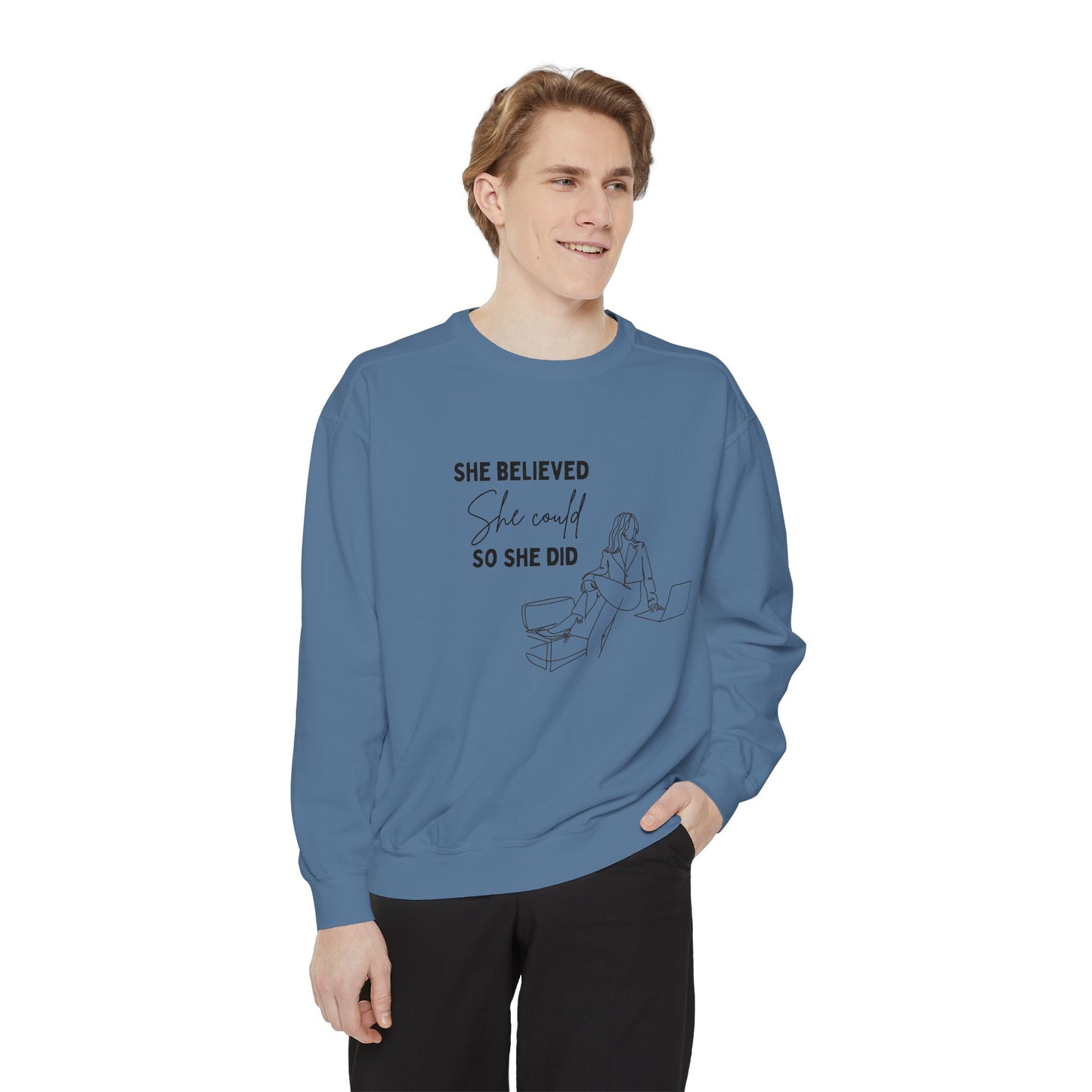 Unisex Garment-Dyed Sweatshirt design for women | inspirational women clothing | pulsepoint store