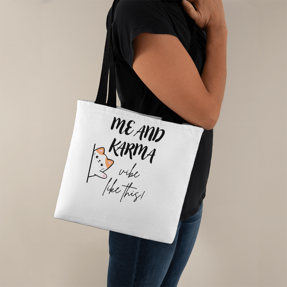 classic tote bag with  design karma | karma | vibe | tote bag