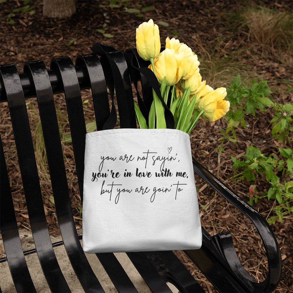 classic tote bag with love quote | lovers bag | bag with quote