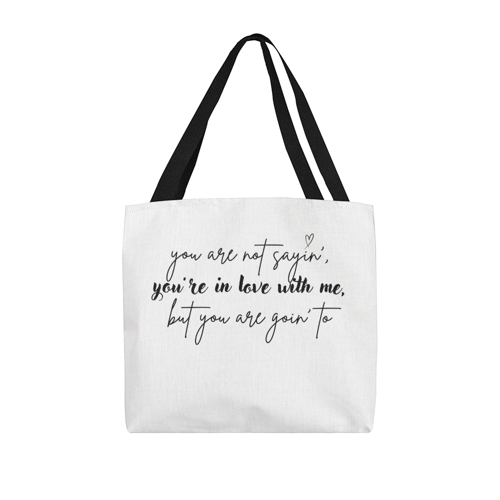 classic tote bag with love quote | lovers bag | bag with quote