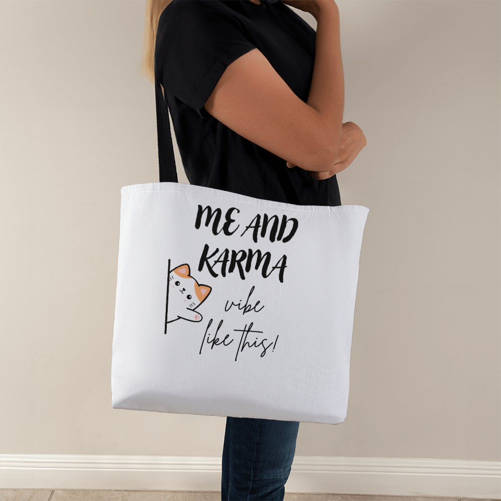 classic tote bag with  design karma | karma | vibe | tote bag